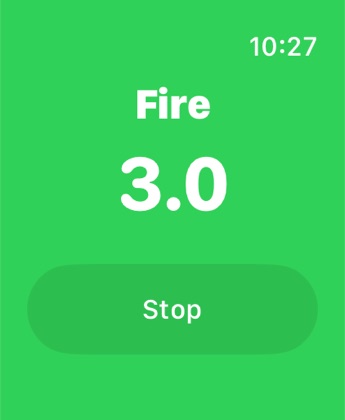 Match timer on Apple Watch.